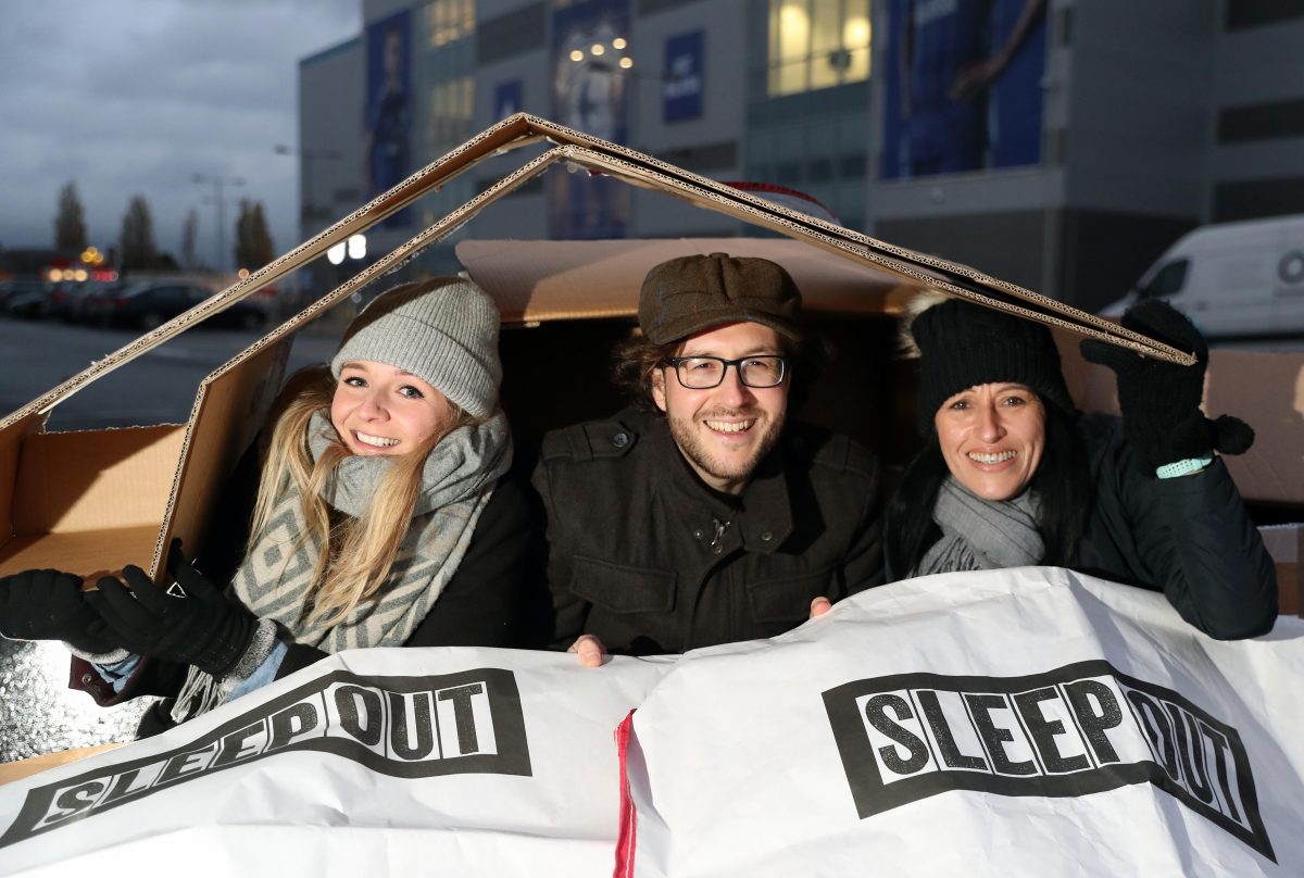 Mr B team to Sleep Out for charity